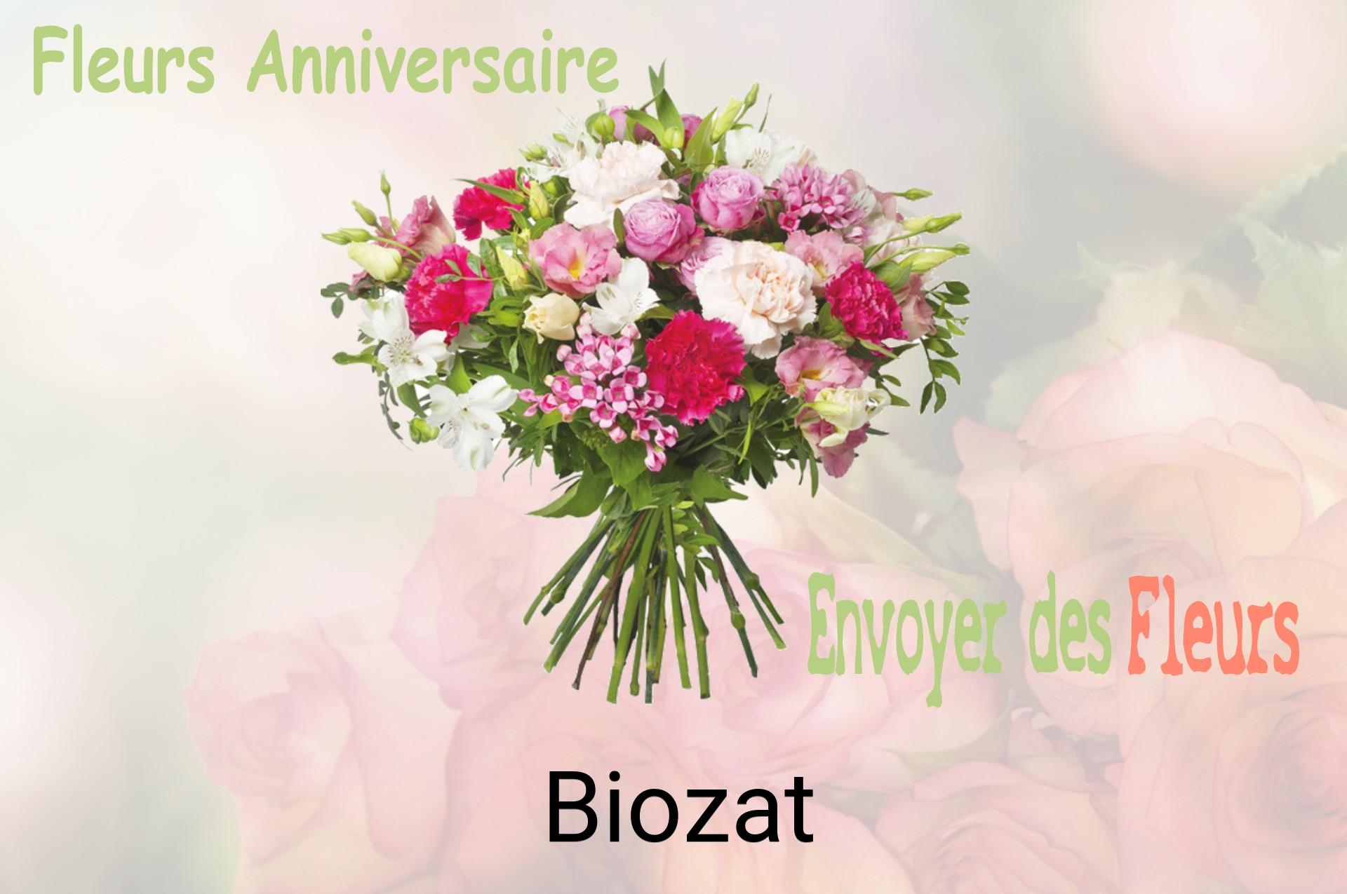 Bouquet de fleurs d’anniversaire livré à Biozat